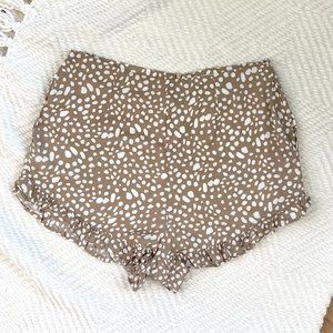 Akaiv Leopard Print Shorts, Large